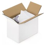 Caisse carton blanche double cannelure raja 33 5x25x17 cm (lot de 15)