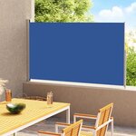 Vidaxl auvent latéral rétractable de patio 220x300 cm bleu