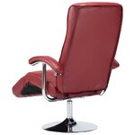 vidaXL Fauteuil de massage Rouge bordeaux Similicuir