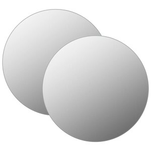 vidaXL Miroirs muraux 2 Pièces 70 cm Rond Verre
