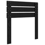 vidaXL Tête de lit Chêne noir 80 cm Bois d'ingénierie