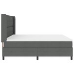 lit box spring vidaXL avec matelas et LED gris foncé 200x200 cm en tissu