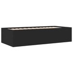 vidaXL Lit de jour avec tiroirs noir 75x190 cm bois d'ingénierie