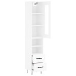 vidaXL Buffet haut Blanc 34 5x34x180 cm Bois d'ingénierie