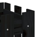 vidaXL Jardinière avec design de clôture noir 60x30x30 cm pin massif