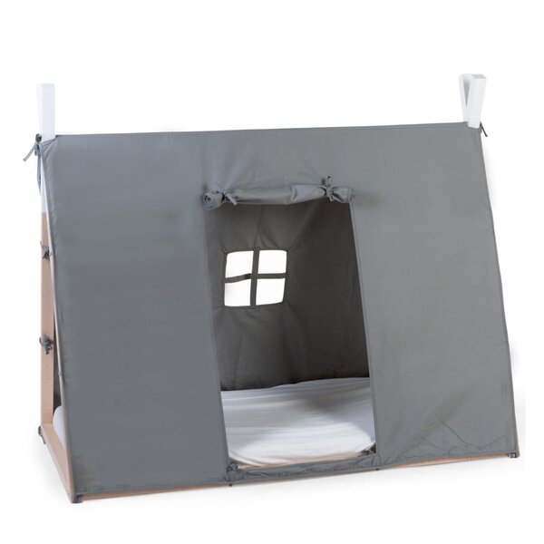 CHILDHOME Housse de lit Tipi 70x140 cm Gris