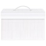 vidaXL Boîtes de rangement en bambou 4 Pièces Blanc