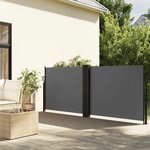 vidaXL Auvent latéral rétractable anthracite 100x600 cm