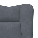 vidaXL Fauteuil relaxant Gris foncé 63 x 67 x 94 cm Velours