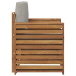 vidaXL Canapé d’extérieur Bois d'acacia massif et polyester Naturel