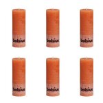 Bolsius bougie pilier rustique 190 x 68 mm orange 6 pcs