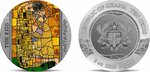 THE KISS Gustav Klimt 2 Once Argent Coin 10 Cedis Ghana 2023