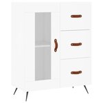 vidaXL Buffet haut Blanc 69 5x34x180 cm Bois d'ingénierie