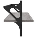 vidaXL Étagères murales avec barres 2 Pièces sonoma gris 100x25x30 cm