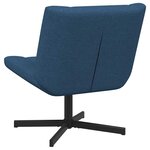 vidaXL Chaise pivotante Bleu 63 x 75 x 76 cm tissu