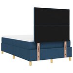 vidaXL Lit à ressorts avec matelas Bleu 120 x 200 cm tissu