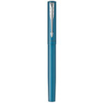 Parker vector xl stylo plume  laque turquoise métallisée sur laiton  plume fine  encre bleue  coffret cadeau