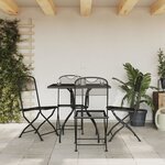 vidaXL Ensemble à manger de jardin 5 Pièces anthracite métal maille