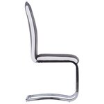 vidaXL Chaises à manger cantilever lot de 4 gris similicuir