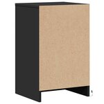 vidaXL Armoire de chevet avec lumières LED noir bois d'ingénierie