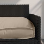 vidaXL Set de coussins de palette 2 Pièces Taupe 150 x 40 x 8 cm