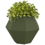 vidaXL Jardinière Vert olive 75 x 75 x 60 cm Acier