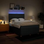 vidaXL Sommier à lattes de lit avec matelas Bleu 160x200 cm Tissu