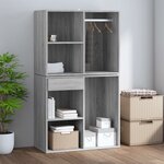 vidaXL Armoire de dressing Sonoma gris 80x40x65 cm Bois d'ingénierie