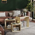 vidaXL Tables gigognes 3 Pièces Chêne sonoma Aggloméré