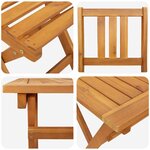 vidaXL Ensemble bistro de jardin 5 Pièces Marron Bois d'acacia massif