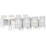 vidaXL Ensemble de salle à manger pour jardin 9 Pièces Gris clair