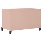 vidaXL Meuble TV rose 68x39x43 5 cm acier