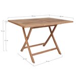 Table de jardin en teck OVIEDO 120 x 80 cm