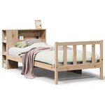 vidaXL Lit bibliothèque sans matelas 100x200 cm bois massif de pin