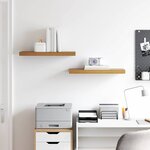 vidaXL Étagère Murale 2 Pièces Marron 50 x 23 x 4 cm Bois d'ingénierie