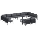 vidaXL Ensemble de canapé de jardin 13 Pièces Anthracite Acier