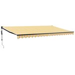 vidaXL Auvent rétractable automatique jaune et blanc 5x3 m