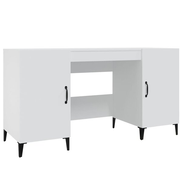 vidaXL Bureau Blanc 140x50x75 cm Bois d'ingénierie