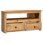 vidaXL Meuble TV d'angle 93x49x49 cm Pin solide Assortiment Panama
