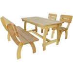 vidaXL Ensemble à manger d'extérieur 4 Pièces Bois de pin imprégné