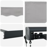 vidaXL Store Rétractable Automatique Gris Clair 300x250 cm