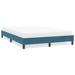 vidaXL Cadre de lit sans matelas bleu foncé 140x220 cm velours