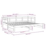 vidaXL Lit coulissant sans matelas blanc 2x(80x200)cm