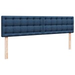 VidaXL Cadre de lit ottoman avec matelas bleu 160x200 cm tissu