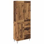 vidaXL Haut Armoire Bois Ancien 69 5 x 34 x 180 cm Bois d'ingénierie