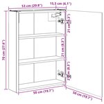 vidaXL Armoire Miroir de Salle de Bain Chêne noir 53 5 x 15 5 x 70 cm