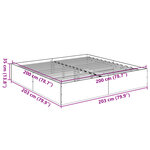 vidaXL Cadre de lit chêne marron 200x200 cm bois d'ingénierie