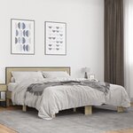 vidaXL Cadre de lit sans matelas chêne sonoma 150x200 cm