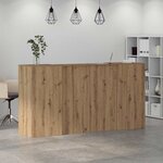 vidaXL Bureau réception chêne artisanal 200x50x103 5cm bois ingénierie