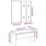 vidaXL Ensemble de meubles de couloir chêne artisanal bois ingénierie